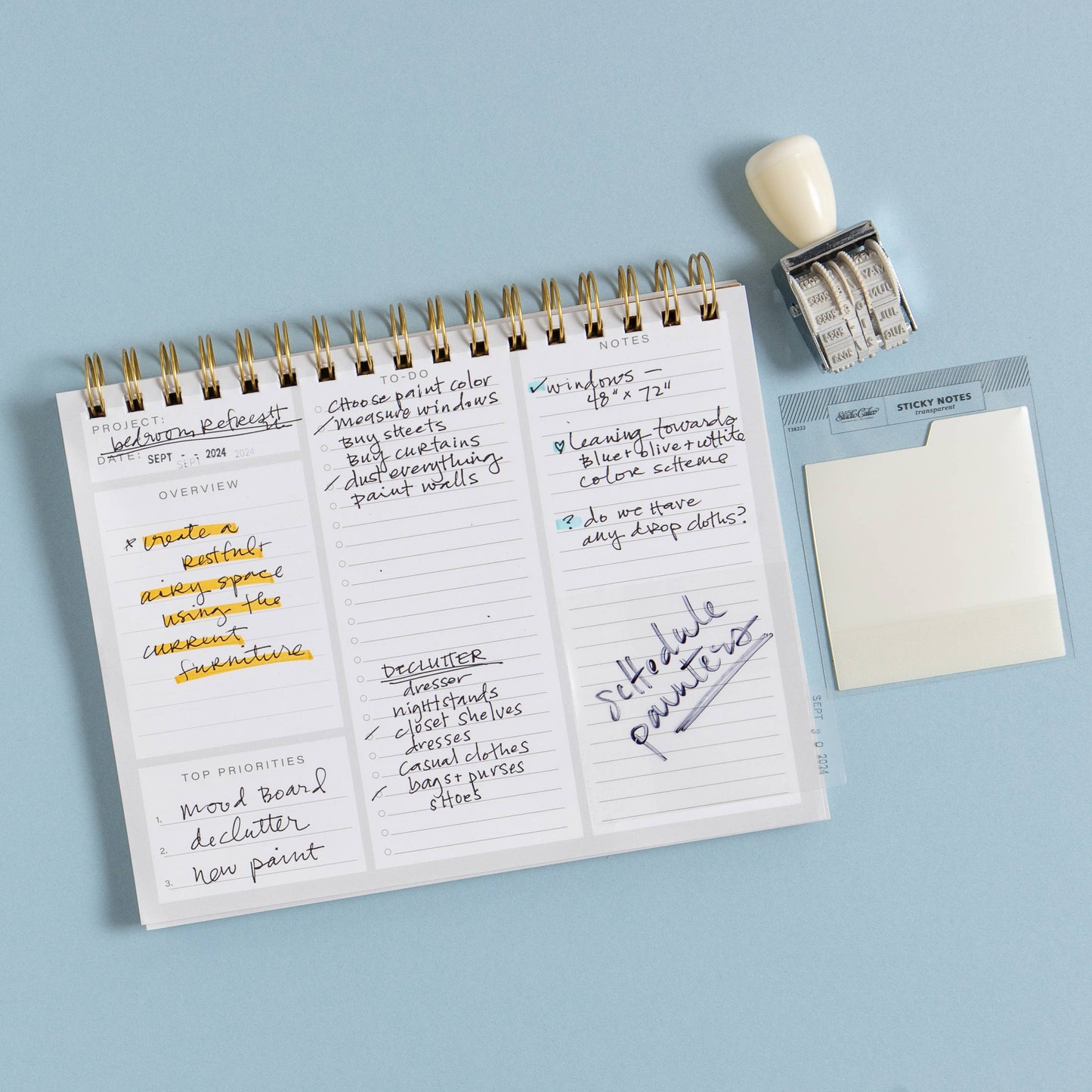 Tabbed Transparent Sticky Notes - Clear