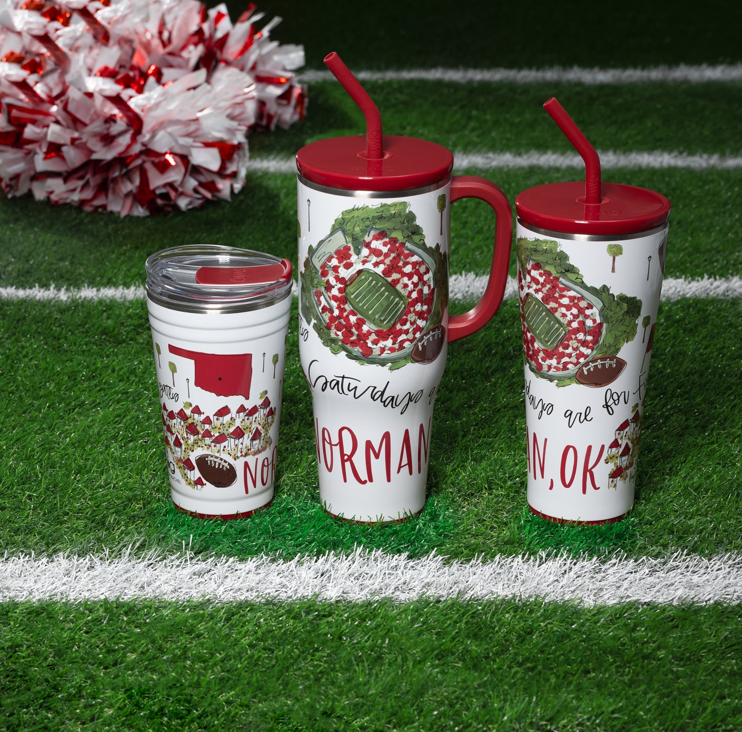 Saturdays in Norman Straw Tumbler (32oz)