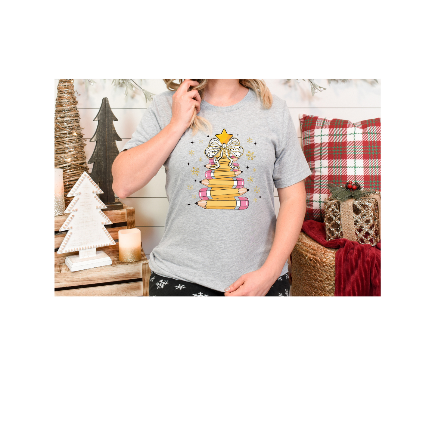Pencil Christmas Tree T-Shirt