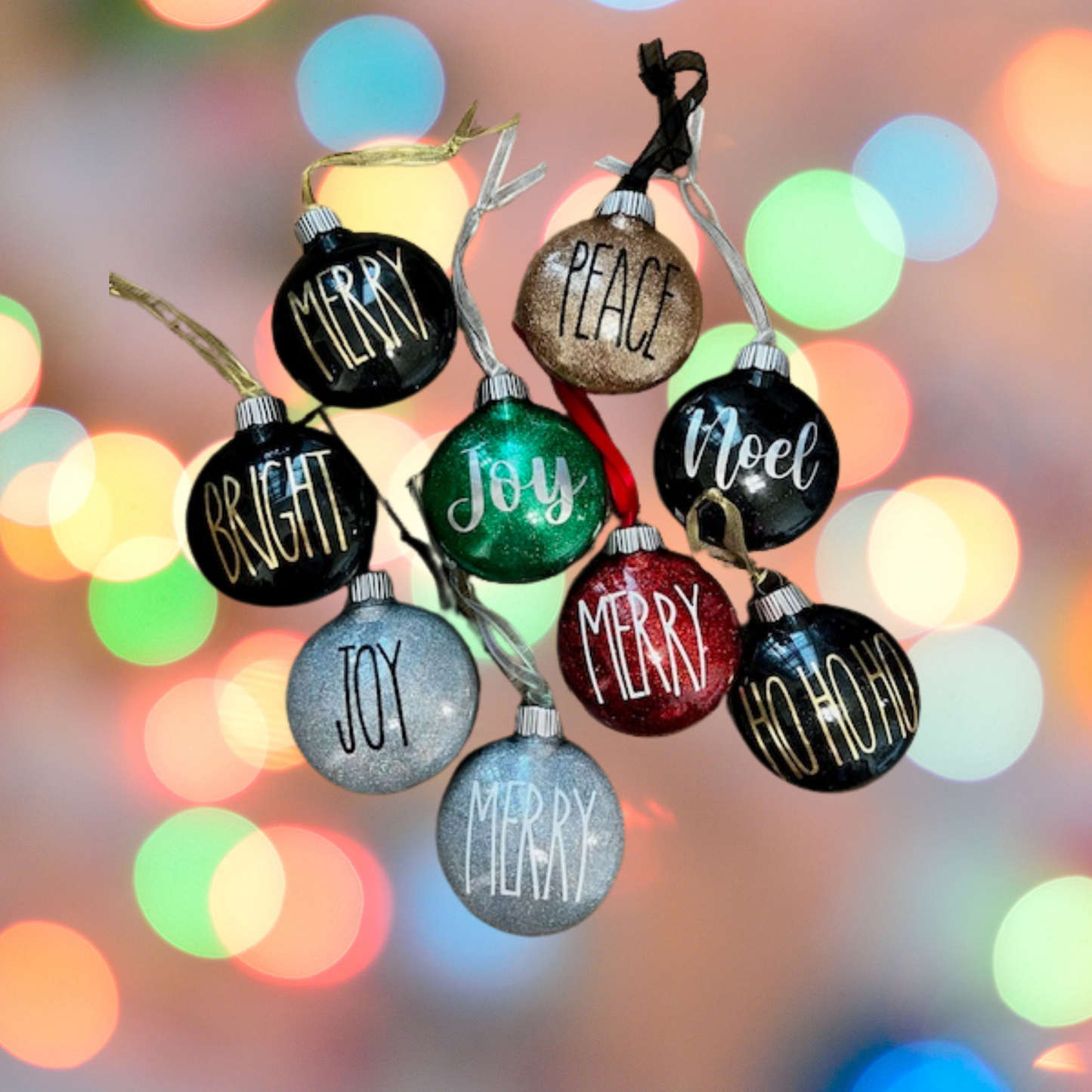 Customizable Glitter Ornaments