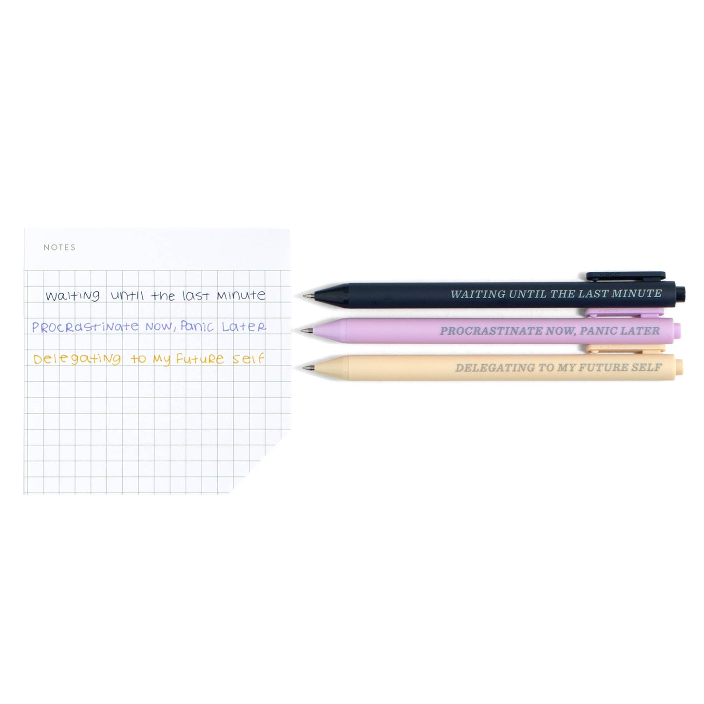 The Procrastinator Pen Set