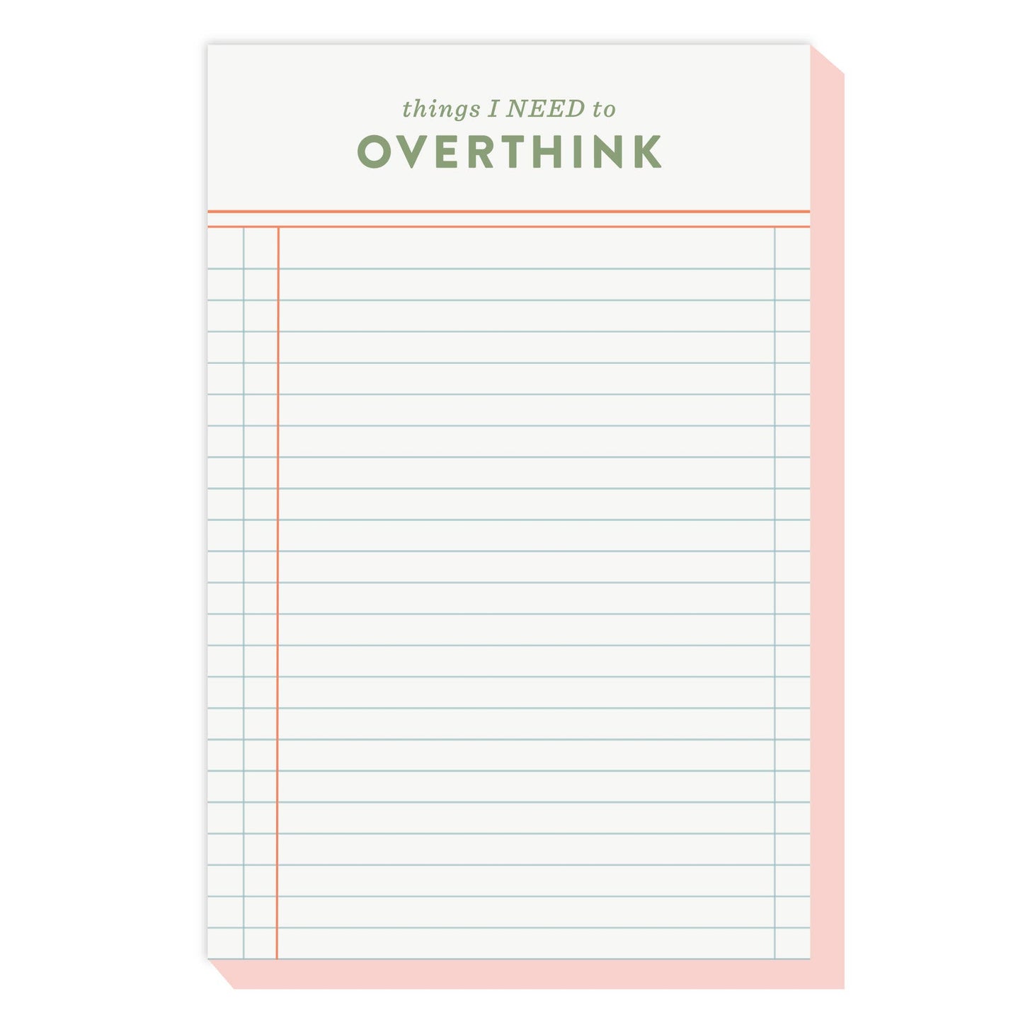 Things I Need To Overthink 4x6 Notepad