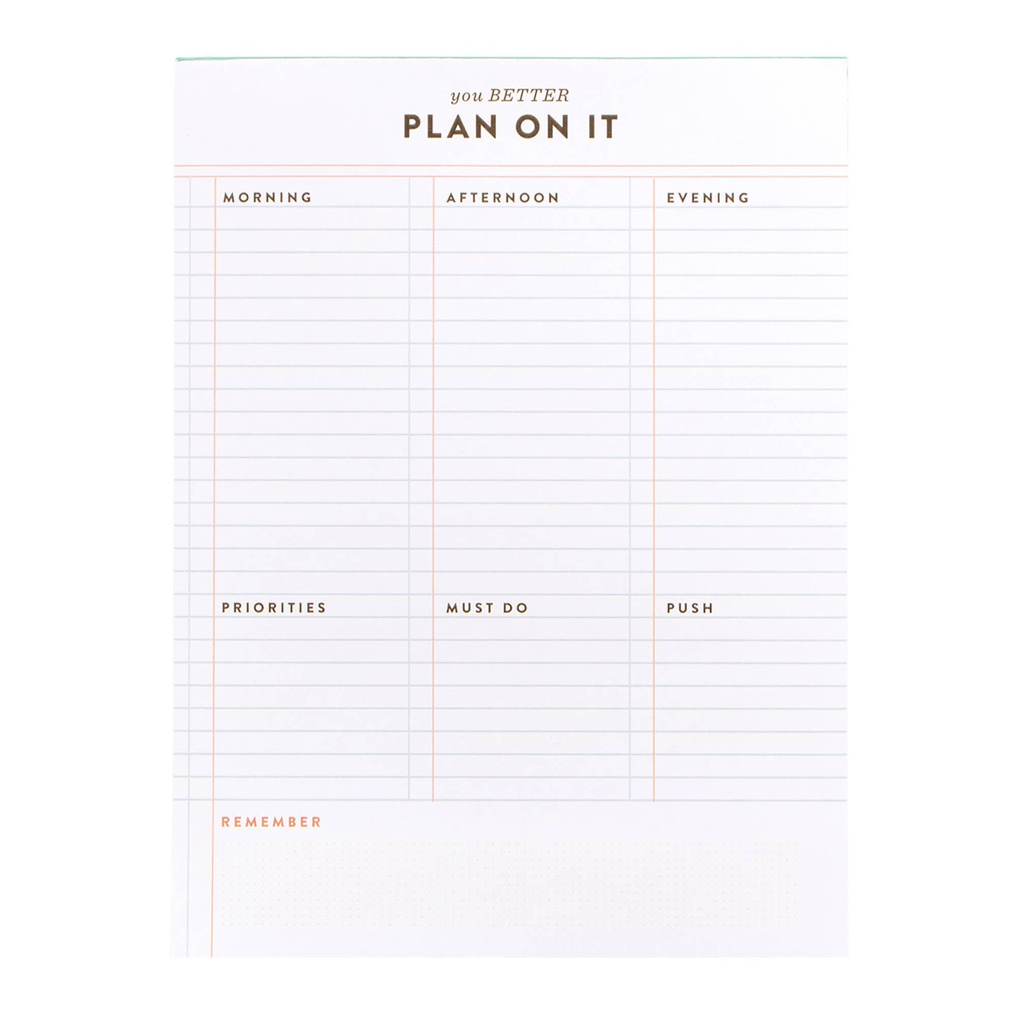 Plan On It 6x8 Notepad