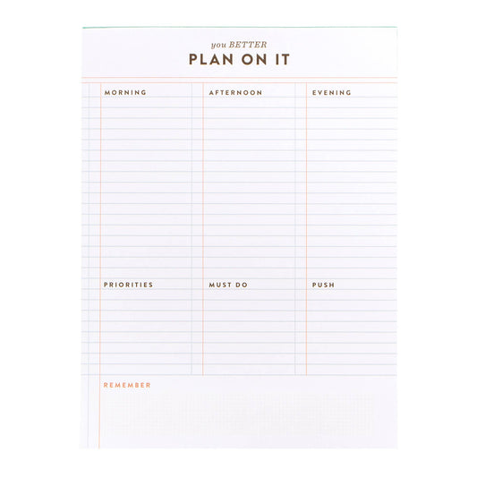 Plan On It 6x8 Notepad