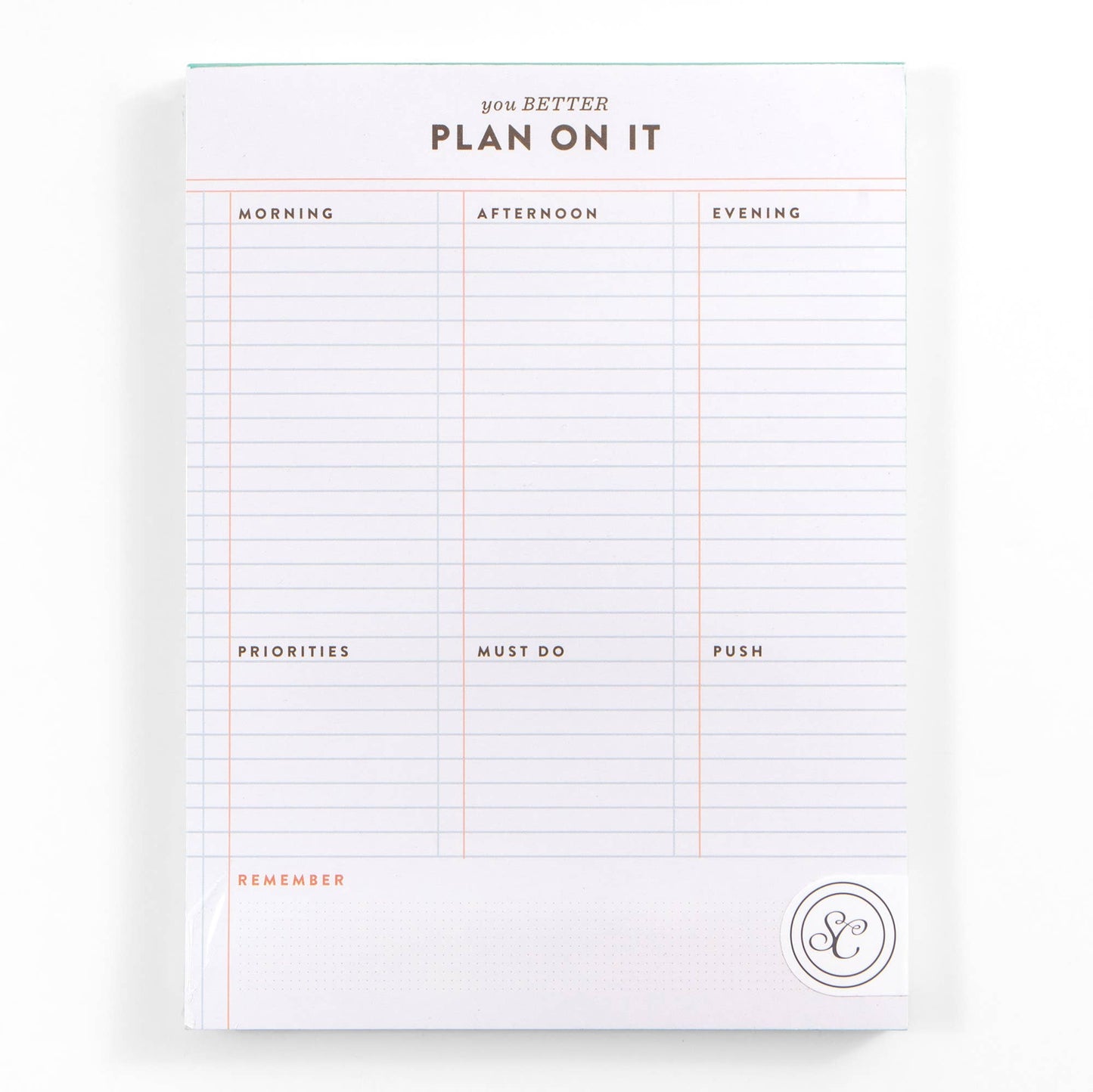 Plan On It 6x8 Notepad