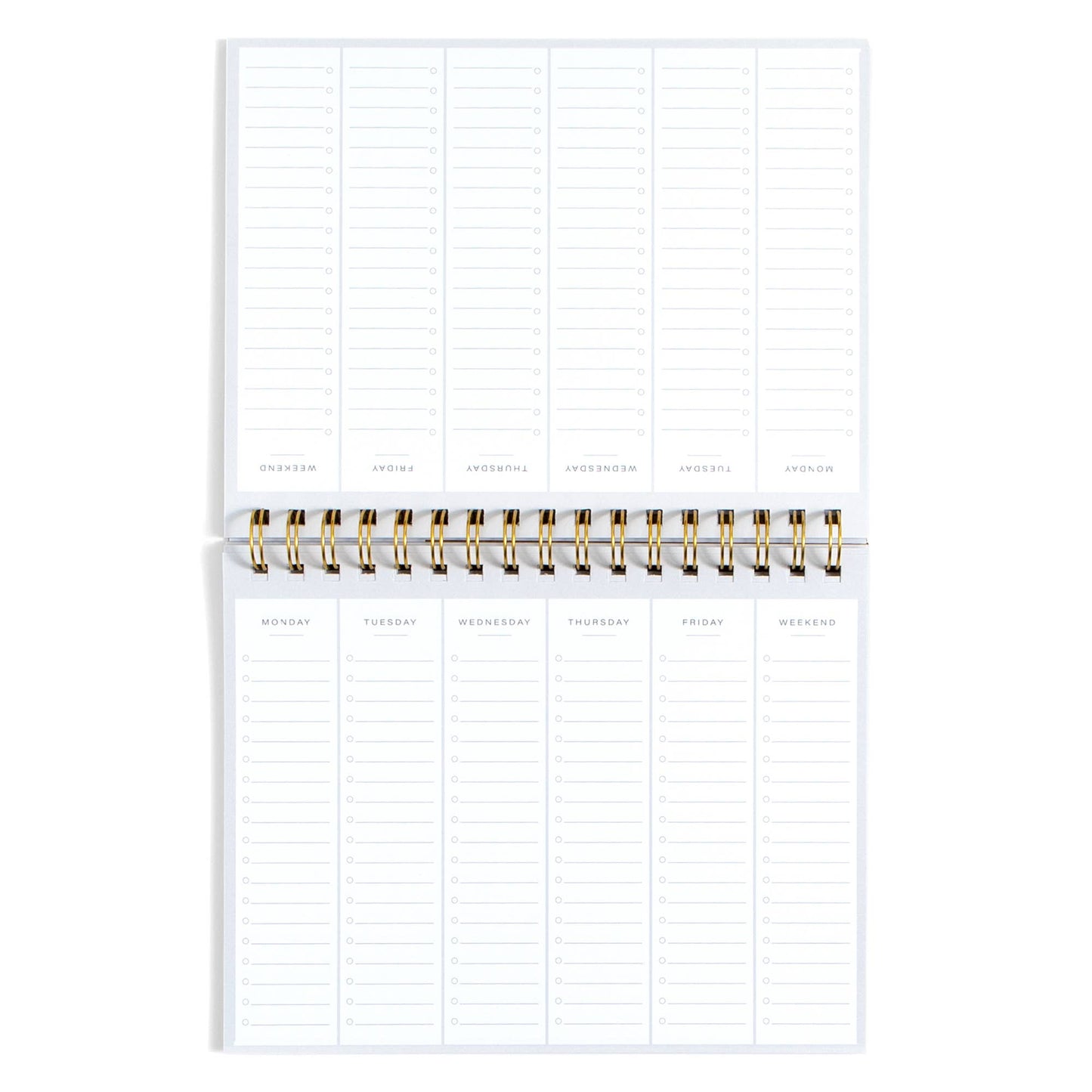 Undated Spiral Weekly Planner